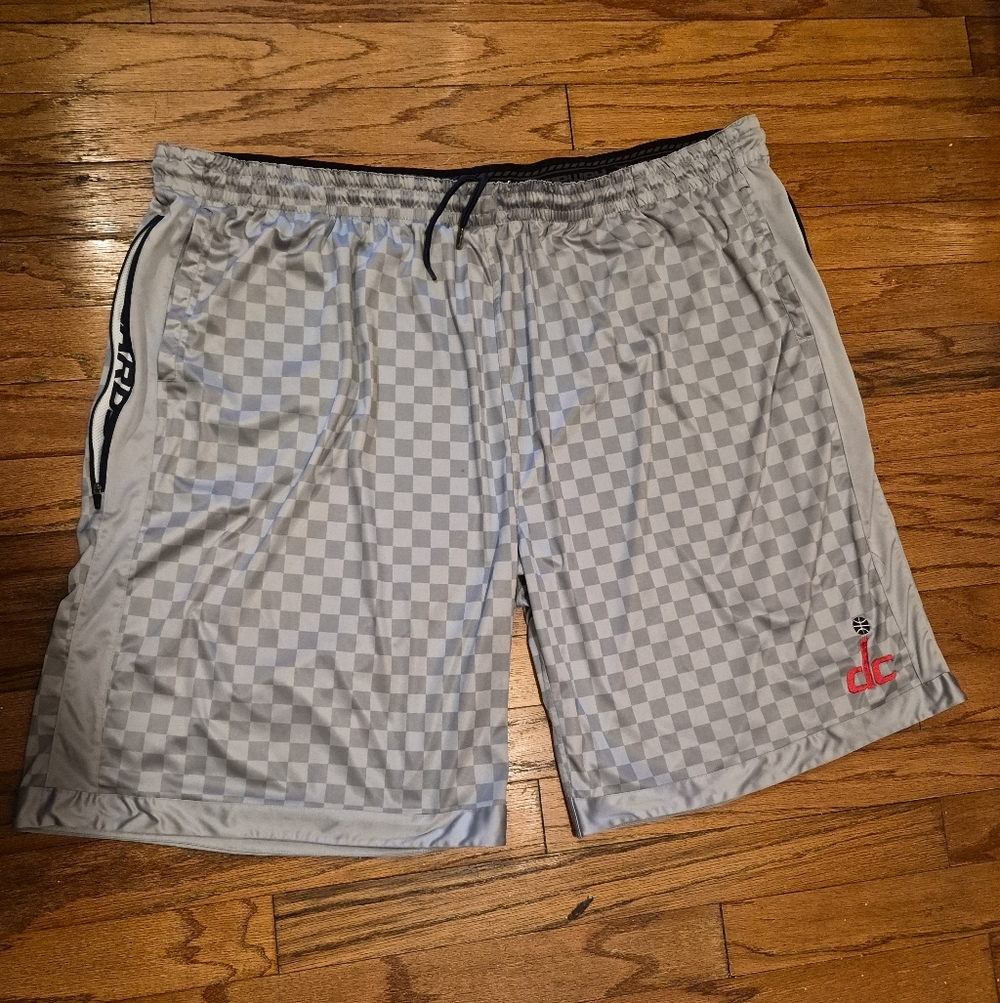 Washington Wizards Mens Sz 6XL Zipway Gray Authentic Basketball Shorts